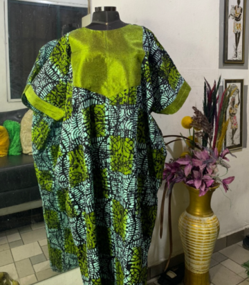 Army Green Ankara Bubu Dress